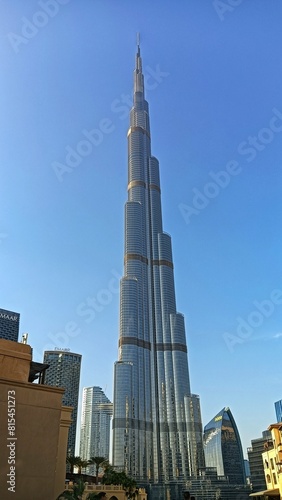 Canvas Print Dubai Downtown and Dubai Mall in UAE