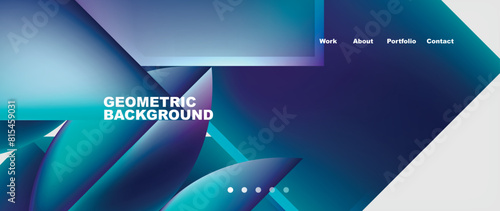 Colorful gradients with abstract geometric shapes. Vector Illustration For Wallpaper, Banner, Background, Card, Book Illustration, landing page