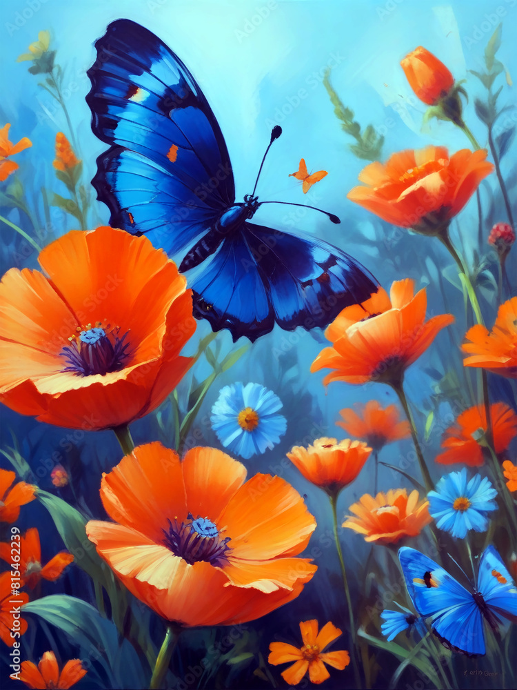 flowers and butterflies flowers and butterflies