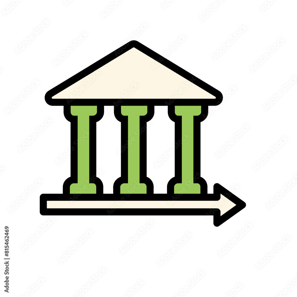 Bank Building Icon Bank Building Icon