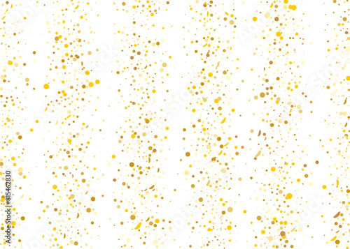 Golden confetti pattern Isolated on transparent background. Grunge grainy texture. Remove png  Clipping Path