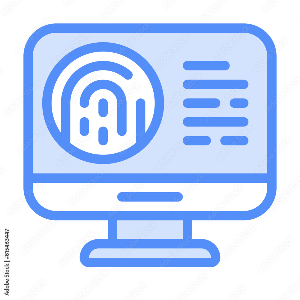 Biometric Detail Icon With Linear Color Style Biometric Detail Icon With Linear Color Style