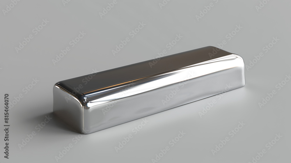 One single platina bar, side view One single platina bar, side view