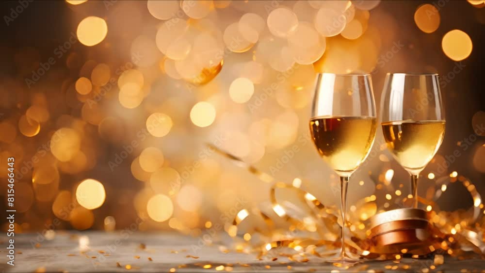 Champagne for Christmas and New Year eve celebration holidays background with copy space Champagne for Christmas and New Year eve celebration holidays background with copy space
