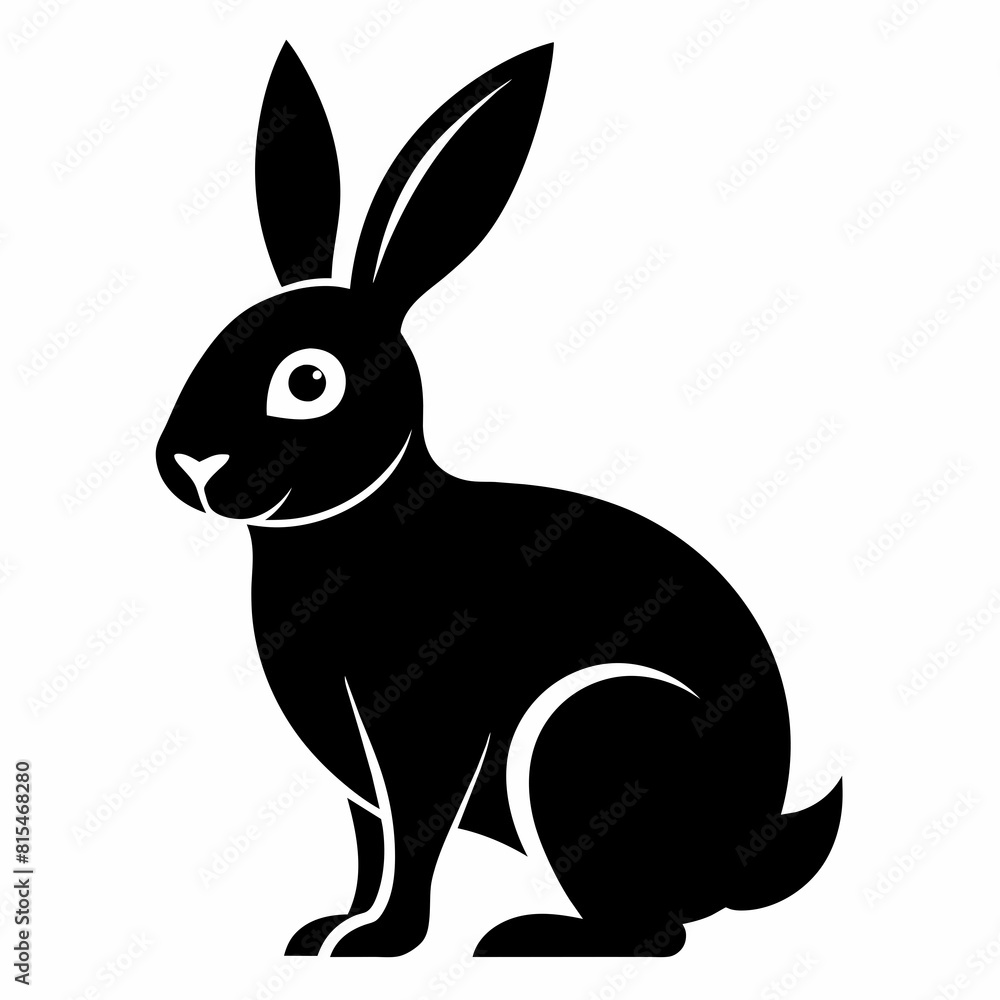 Obraz premium Rabbit silhouette vector illustration
