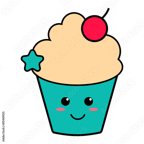 Cute Cupcake Sticker