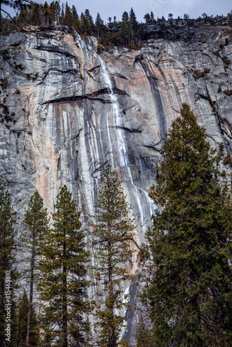 Seasonal Cascades over the Granite Walls of Yosemite, Yosemite National Park, California