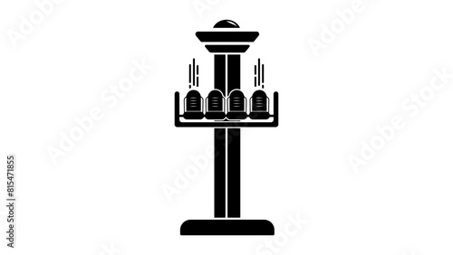 Drop Tower , black isolates silhouette