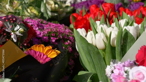 Wallpaper Mural flower shop in istanbul, flower display for selling at street shop , Torontodigital.ca