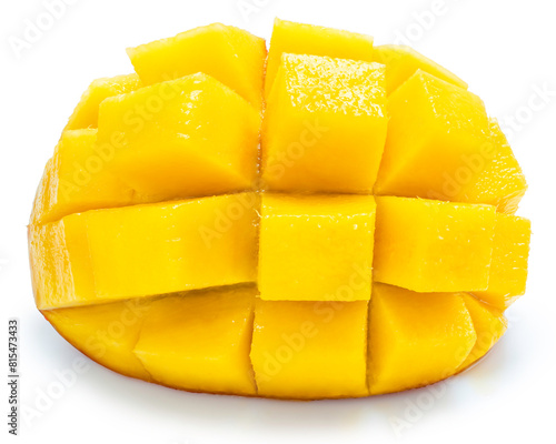 Red mango on white background, Fresh Elegant mango fruits isolate on white with clipping path.