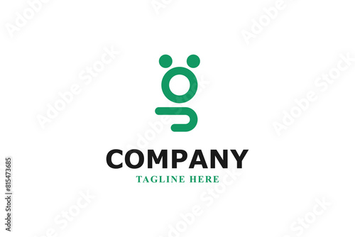 letter g koala green minimal logo