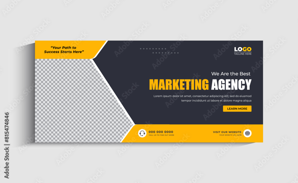 Digital marketing Facebook cover and web banner template Digital marketing Facebook cover and web banner template