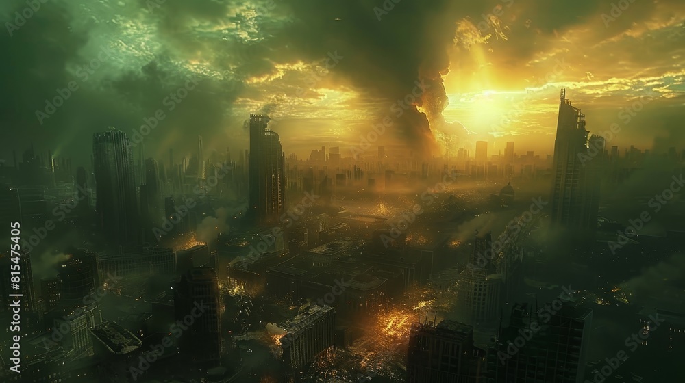 Destroyed City, Natural Disaster, After War. Destroyed City, Natural Disaster, After War.