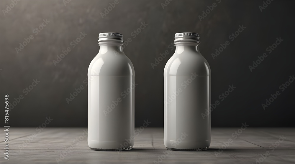 Blank label bottle mockup for promote product.generative.ai Blank label bottle mockup for promote product.generative.ai