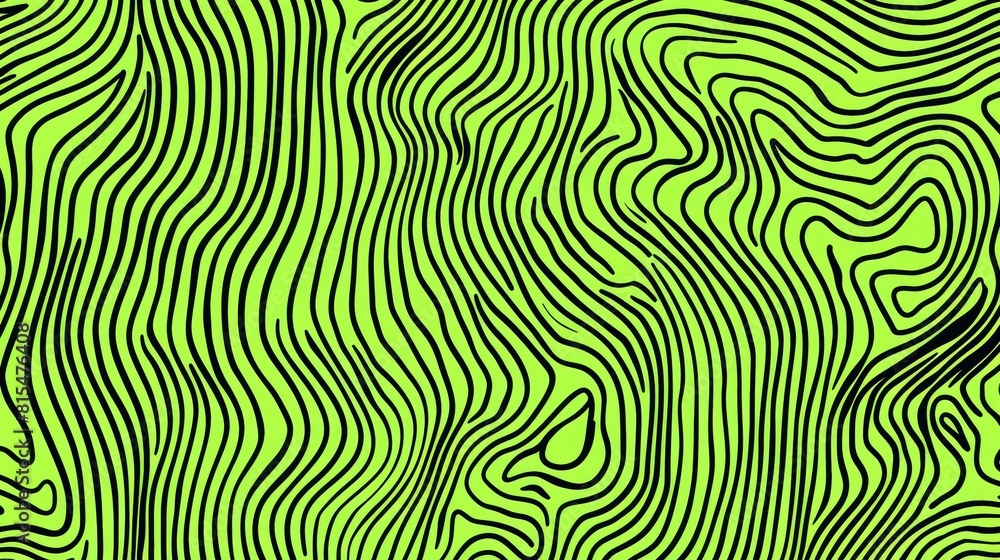 Black abstract pattern line on green background. Black abstract pattern line on green background.