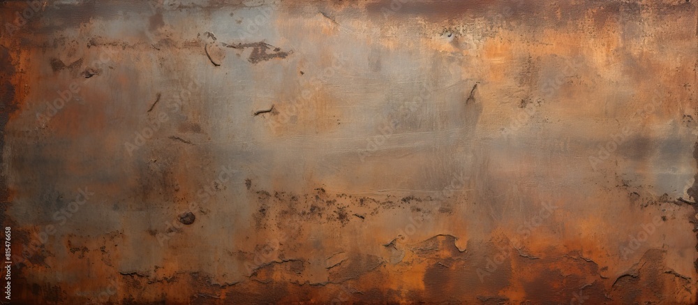 An aged background with a painted iron texture showing prominent welding seams and a frame inside for copy space An aged background with a painted iron texture showing prominent welding seams and a frame inside for copy space