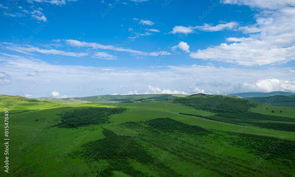 Aerial photography of the Dada line prairie in Keshiketeng Banner, Inner Mongolia Aerial photography of the Dada line prairie in Keshiketeng Banner, Inner Mongolia
