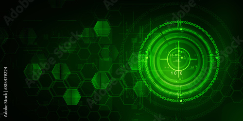Wallpaper Mural 2d illustration Abstract futuristic electronic circuit technology background
 Torontodigital.ca