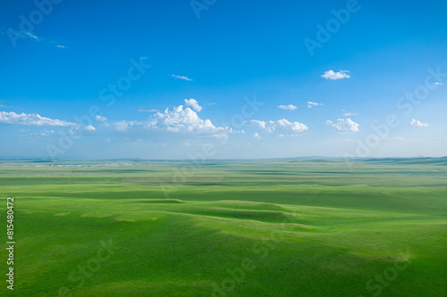 Aerial photography of the Dada line prairie in Keshiketeng Banner, Inner Mongolia photo