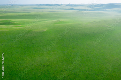 Aerial photography of the Dada line prairie in Keshiketeng Banner  Inner Mongolia
