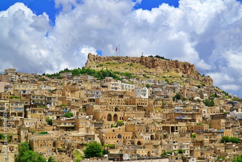 View of the old town of Mardin city in southeast of Anatolia in Turkey.
