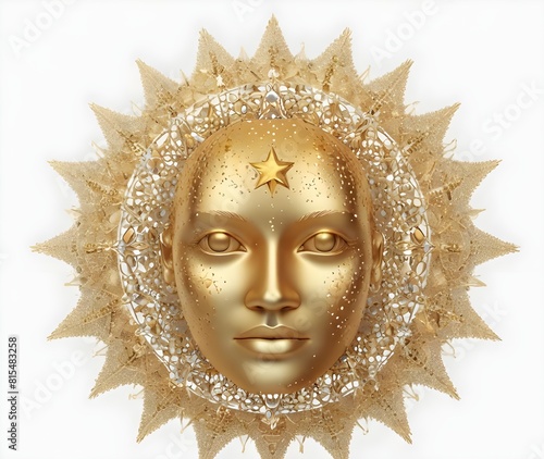 PNG Celestial Golden Star gold face representation © Aoun