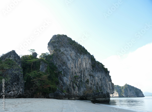 Island with clear sky background Tropical island in Thailand.