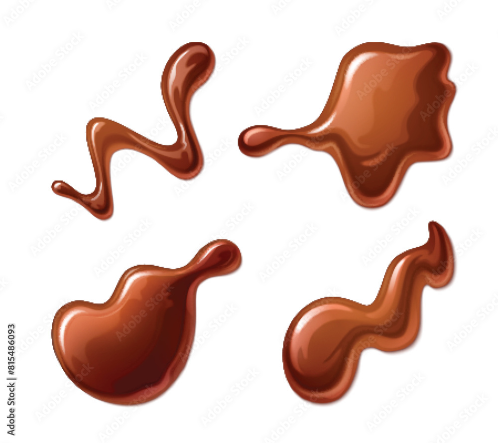 Liquid toffee caramel or hot milk chocolate splash and drops. Realistic 3d vector illustration set of sweet brown dessert sauce or syrup droplet. Sugary choco creamy confection spilled droplets. Liquid toffee caramel or hot milk chocolate splash and drops. Realistic 3d vector illustration set of sweet brown dessert sauce or syrup droplet. Sugary choco creamy confection spilled droplets.
