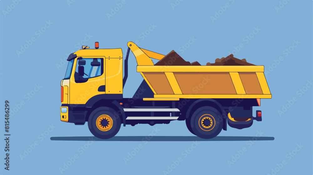 Truck of under construction design style vector