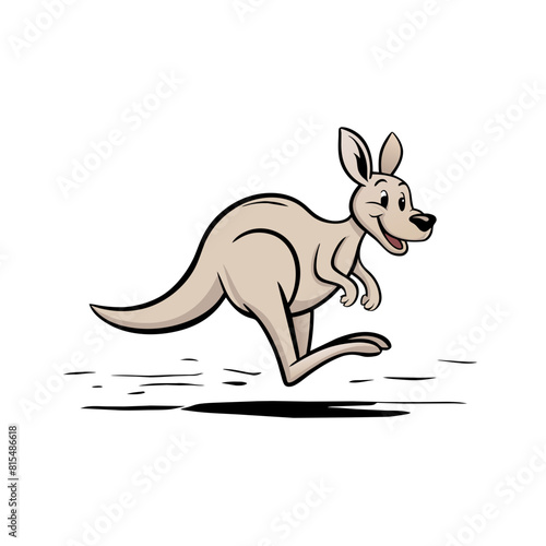 Kangaroo Doodle Art: Whimsical Sketch of an Iconic Zoo Animal