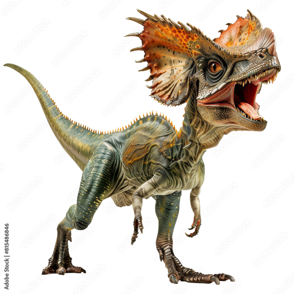 Fototapeta premium A dinosaur with a distinctive sail-like crest on its back.