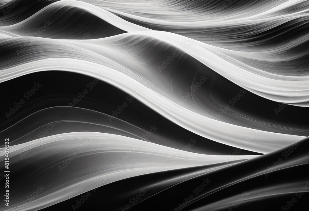 A soft and smooth digital illustration of silk-like waves blending pastels of black and white A soft and smooth digital illustration of silk-like waves blending pastels of black and white