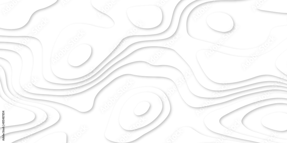 Abstract white paper cut background with lines. Background of the topographic map. Vector white geometric 3d papercut wave carve line element. topographic canyon map light relief texture. Abstract white paper cut background with lines. Background of the topographic map. Vector white geometric 3d papercut wave carve line element. topographic canyon map light relief texture.