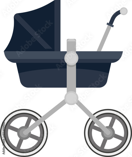 baby carriage flat vector illustration photo