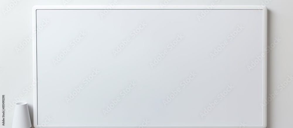 A close up top view of a white background with a paper board and keyboard providing plenty of copy space for an image A close up top view of a white background with a paper board and keyboard providing plenty of copy space for an image