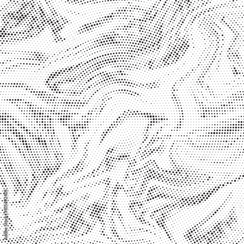 Abstract black and white psychedelic seamless marble pattern with hallucination swirls. Vector liquid monochrome acrylic texture. Flow art. Tie dye simple artistic effect.	
