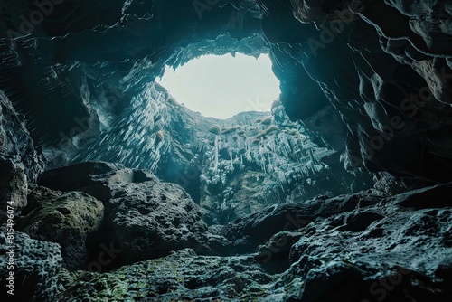 Obraz na płótnie Up view in a cave