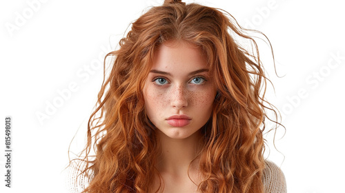 A vexing girl with an incessant need for validation, seeking attention. isolated on transparent background.PNG file  photo
