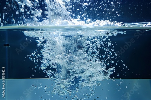 Wallpaper Mural stream of water is coming out of a faucet and splashing into a bathtub Torontodigital.ca