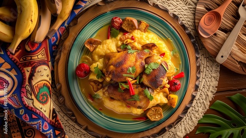 Surinamese Chicken and Cassava Dish photo