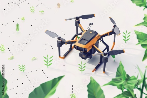 Agricultural drone's precision in wine cultivation elevates agriculture care through futuristic farm drone and smart drone isometric vector application