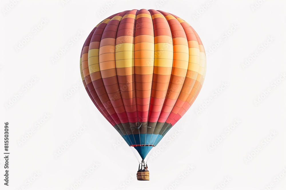 Fototapeta premium A solitary hot air balloon against a blank backdrop.