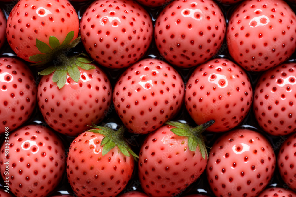Close-up of multiple vibrant, beautiful strawberry models arranged in container Close-up of multiple vibrant, beautiful strawberry models arranged in container