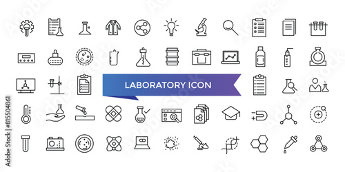 Foto Laboratory icon collection