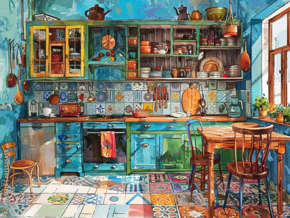Bohemian Style Kitchen Interior Bohemian Style Kitchen Interior