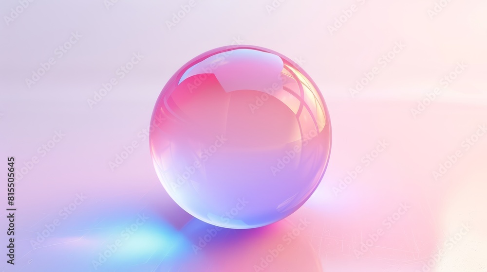 Colorful crystal ball on white background. 3d render illustration. Colorful crystal ball on white background. 3d render illustration.