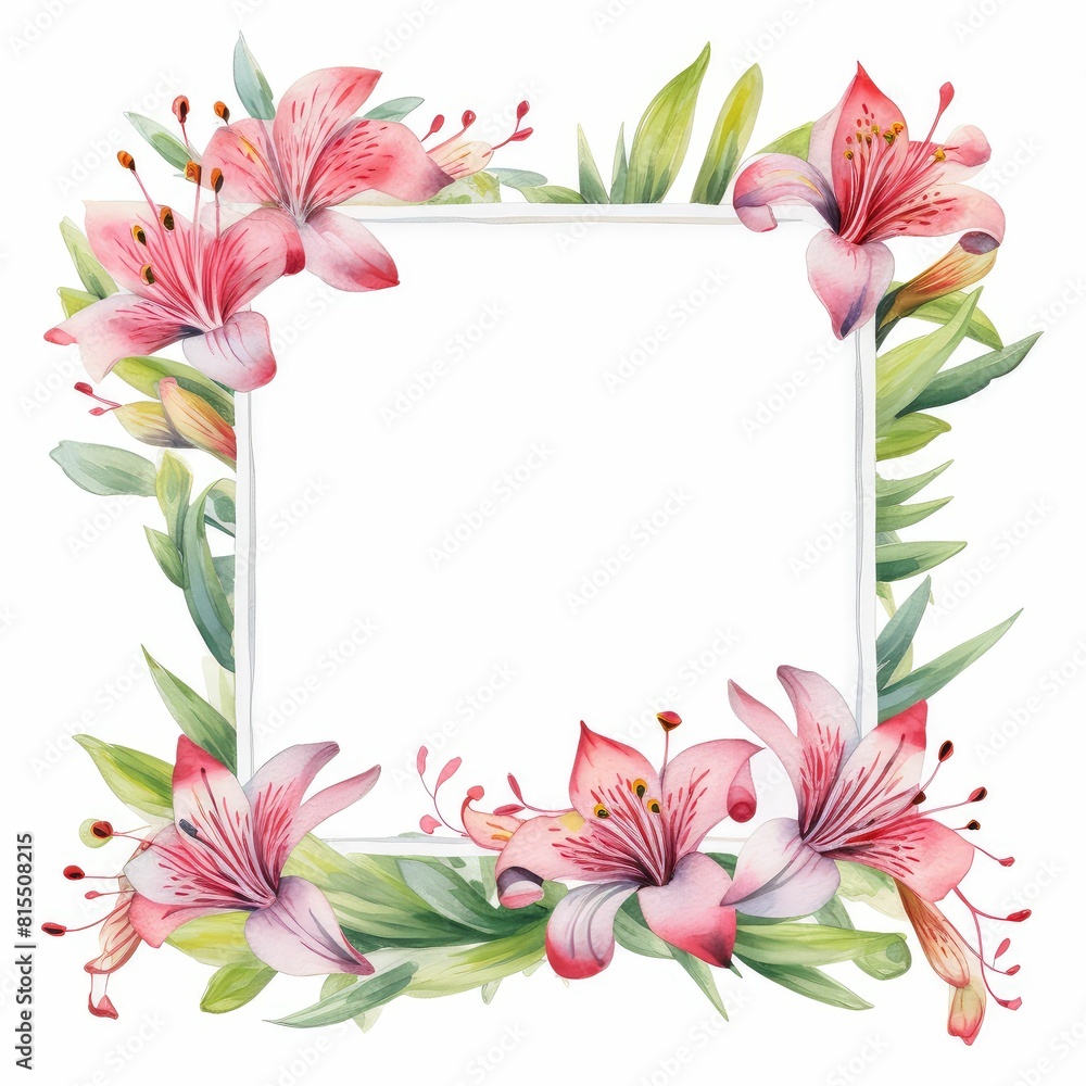 alstroemeria themed frame or border for photos and text. colorful blooms with speckled petals. Delicate floral illustration for wedding, greeting cards, jewelry and other designs. alstroemeria themed frame or border for photos and text. colorful blooms with speckled petals. Delicate floral illustration for wedding, greeting cards, jewelry and other designs.