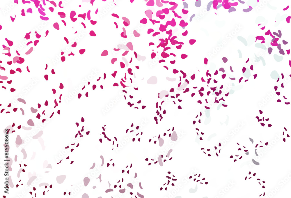 Light pink vector texture with random forms.