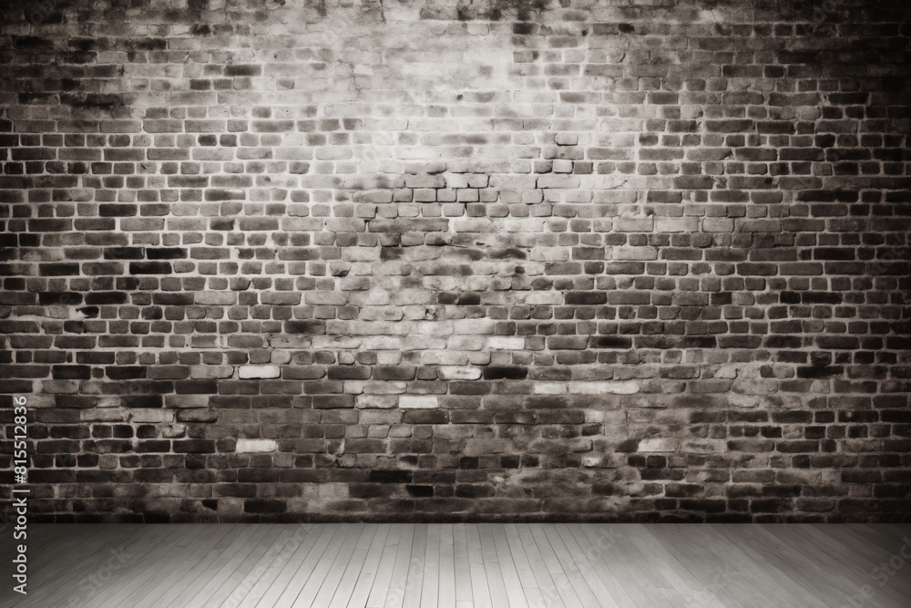 an old white brick wall and floor in the home interior as a background or texture an old white brick wall and floor in the home interior as a background or texture