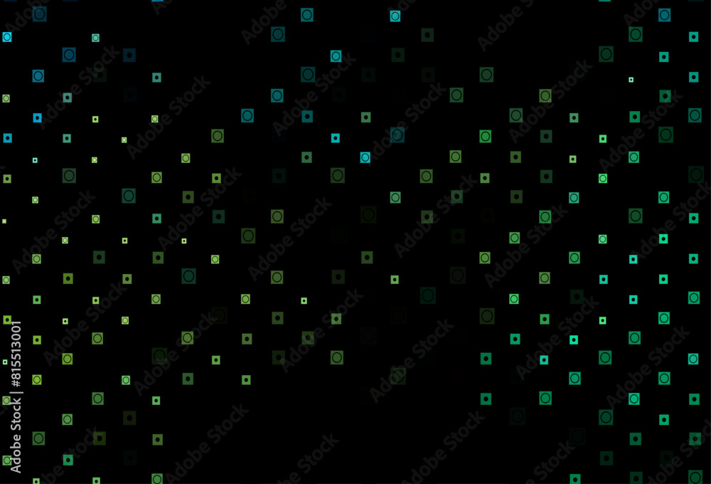 Dark Green, Yellow vector template with circles, rectangles.
